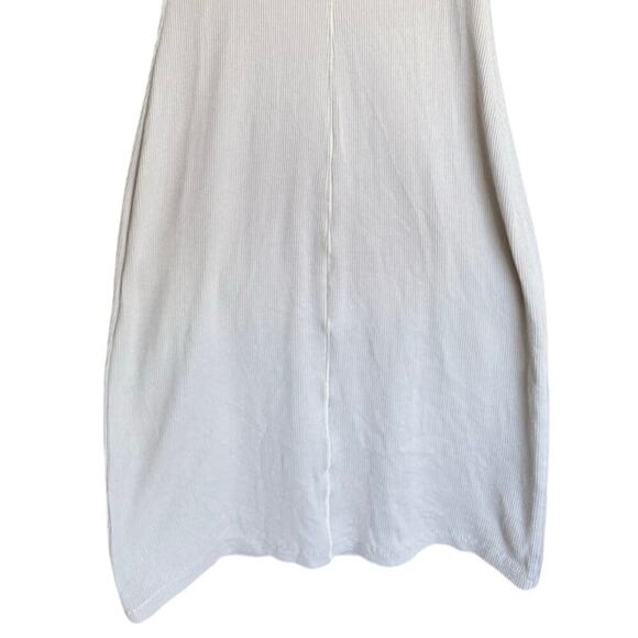Skims Tank Mini Dress Ribbed Knit Sleeveless Scoop Neckline Beige Size Small - Picture 8 of 11